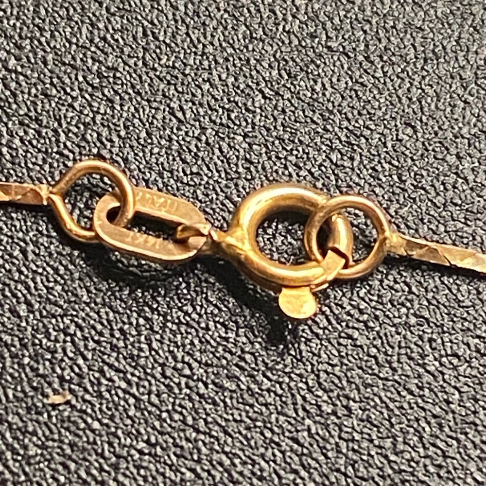 14k necklace long great shape